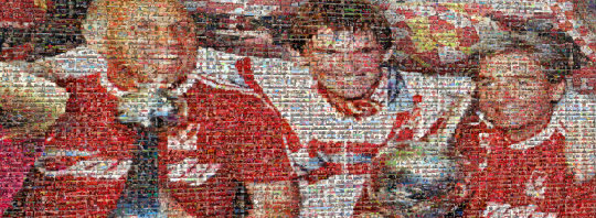 Detail of some of the LFC mosaic.