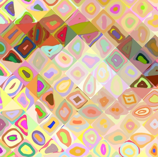 A close up of the Kylie's Eyes art mosaic'